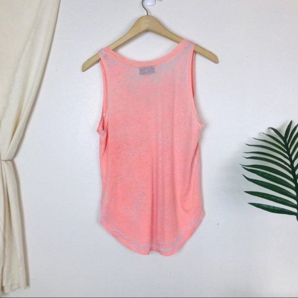 Soulcycle East Pink V Neck Burnout Graphic Tank - Picture 7 of 8